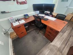 Misc. office furniture with desk and chairs