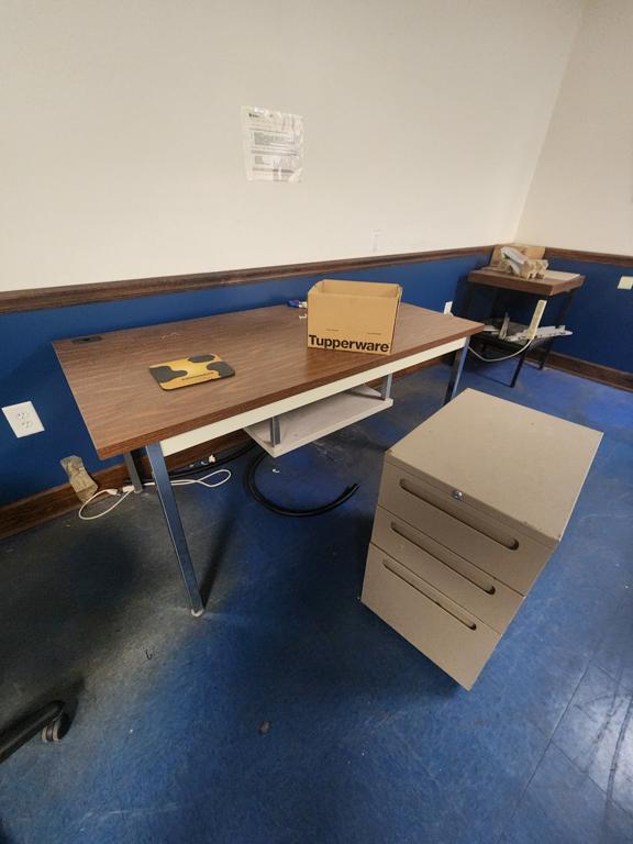 Misc. office furniture with desk and chairs