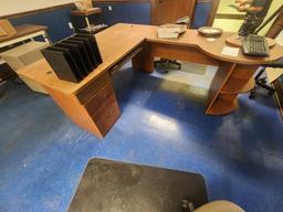 Misc. office furniture with desk and chairs