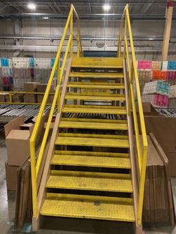 Warehouse crossover 10 steps each side with a 4ft x 4ft platform
