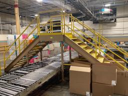 Warehouse crossover 10 steps each side with a 4ft x 4ft platform