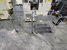 Lot of 2 rolling wire carts
