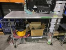 Stainless Steel table on casters