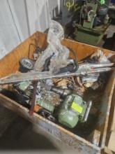 Pallet of Misc. CNC Shop Parts & Components Including Scrap Parts