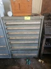 Parts Cabinet with Misc. Bits, Machinery Parts, etc.