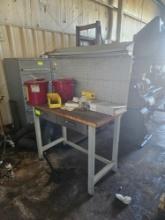 Shop Desk with Parts Cleaners