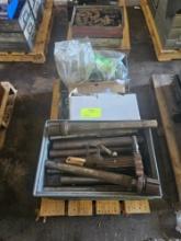 Pallet with Trays of Gears, Shafts, Drive Shafts, etc.