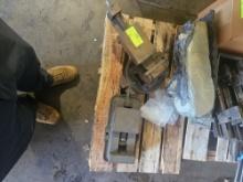 (2) Pallet with Fanuc Spindle Motor, Vise, Halls Motor, & misc. Parts