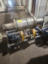 Heavy-Duty Machine Spindle Assembly on Rolling Cart