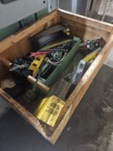 Section of Rollor Conveyor & Gaylord of Misc. Parts