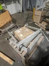 Lot of Pedestal Supports and Assorted Plastic Bins