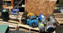 Misc. pallets w/ motors, etc.