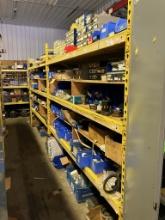 Shelving 16' width, 7' height, 3' deep - contents not included