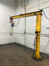 Duff-Norton Jib Crane 1,000 lb Crane with Chain Hoist