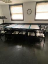 Lot of 4 tables & 11 break room chairs
