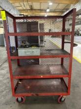 Heavy Duty Steel Rolling Cart w/ Misc. Bolts