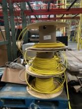 Pallet of Corning Armored Optical Cable Spool and Misc Network Cable