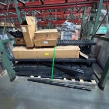Pallet of plastic shelving