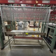 Stainless steel table with shelf