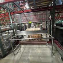 Stainless steel table with shelf