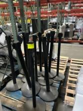 Lot of approximately 11 stanchions
