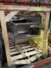 3 bay stainless steel sink
