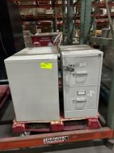 Locking 2 drawer file cabinets