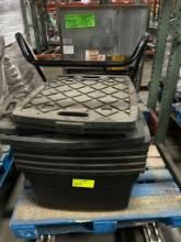 Bissell iSweep and 5 plastic totes