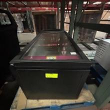 True glass front refrigerator
