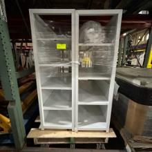 Lot of 2 metal shelving units