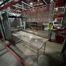SS Commercial Prep Table with Overhead Rack
