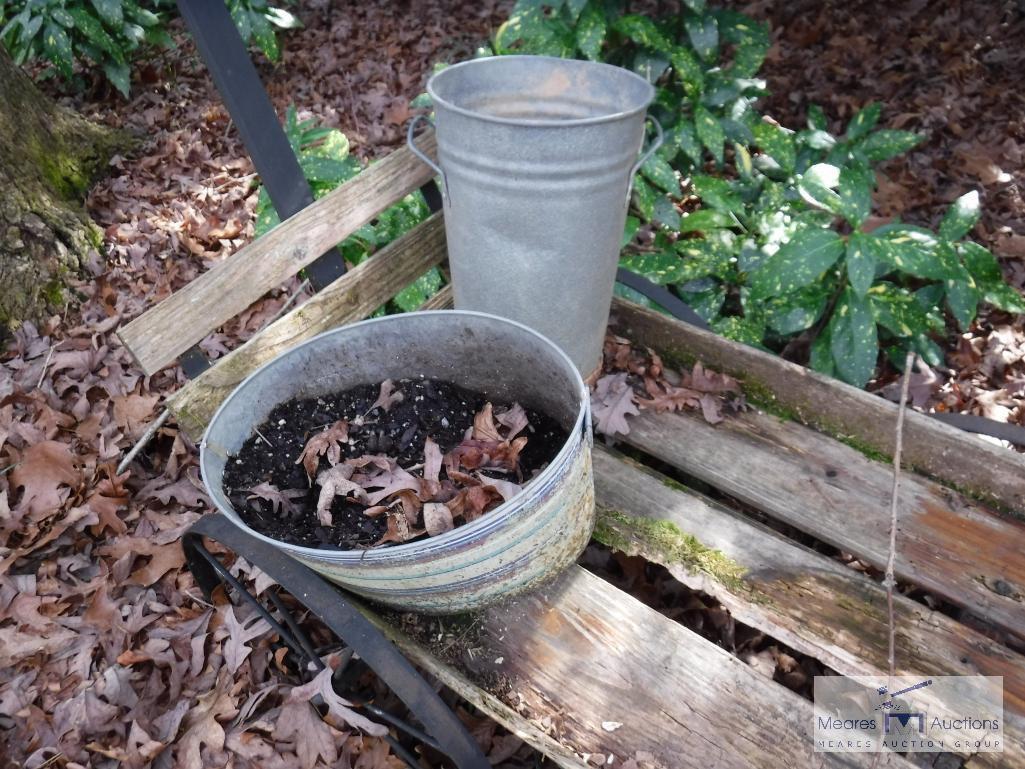 Mixed lot of outdoor planting pots