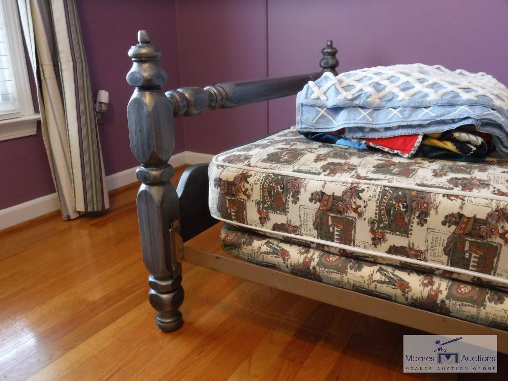 Twin bed with mattress