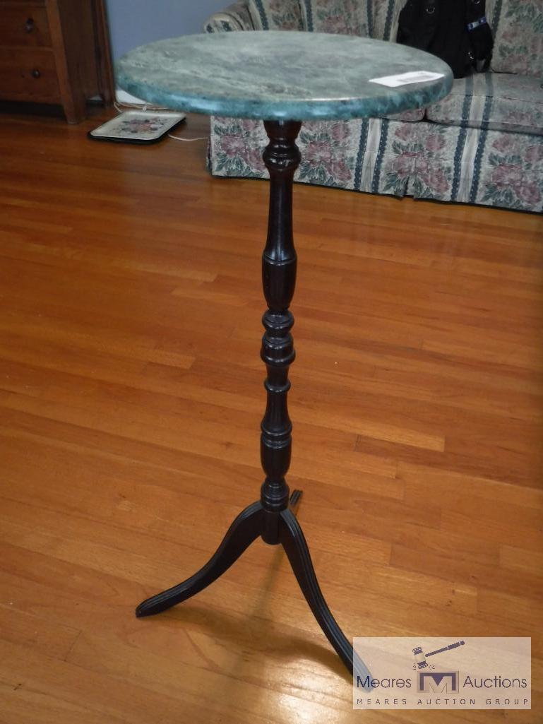 Marble top plant stand