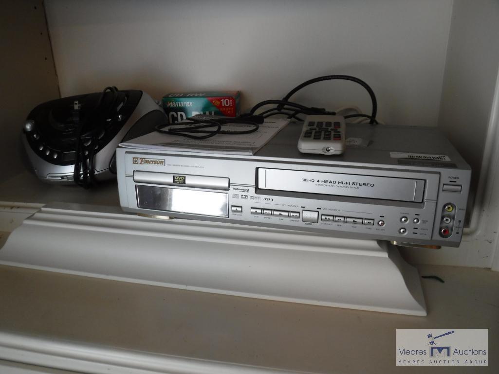 Emerson DVD player with radio and blank CDs