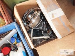 Large lot of cleaning items - lights - chemicals