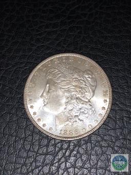 1886-P Morgan silver dollar
