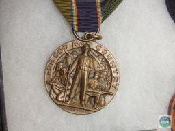 Lot of 10 Various Medals in Collector Display box