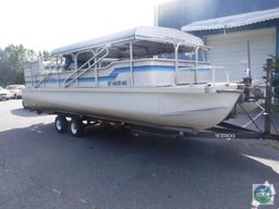 1987 Starcraft 24 ft Pontoon Boat with Wesco Trailer (with title)