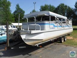 1987 Starcraft 24 ft Pontoon Boat with Wesco Trailer (with title)
