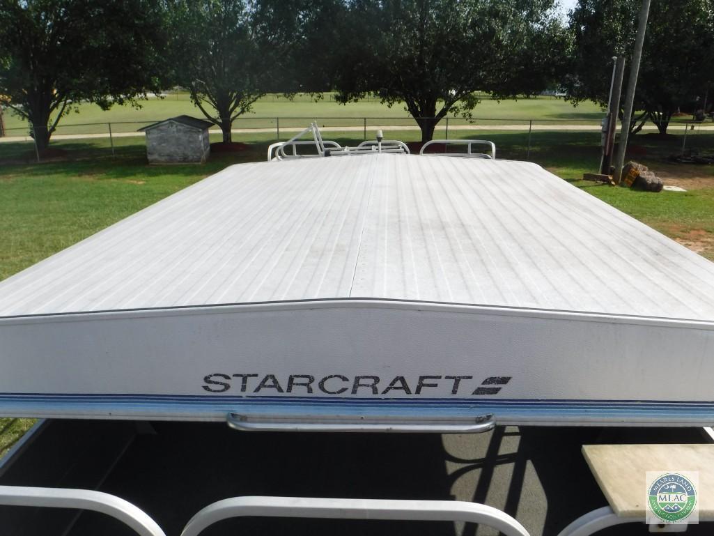 1987 Starcraft 24 ft Pontoon Boat with Wesco Trailer (with title)