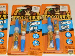 Lot Gorilla Super Glue, Sealant, and Shipping Tape