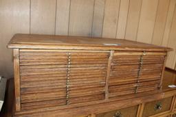 Oak 27 Drawer Coin Cabinet