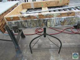 Tagger unit - with dual stitch capability and short roller conveyor section