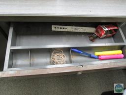 Metal office desk - gray in color