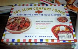 Lot 2 Glass Canisters & Lot of Cookbooks - 1 Cookbook Scrapbook