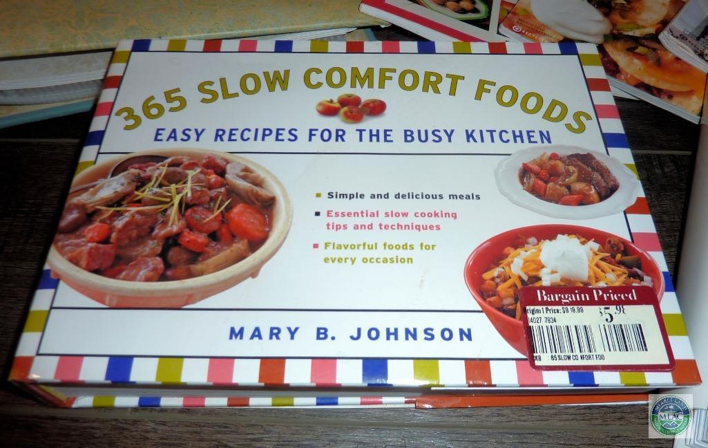 Lot 2 Glass Canisters & Lot of Cookbooks - 1 Cookbook Scrapbook