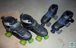 2 Youth Roller Quad Speed Skates Laser & Airwalk Size 4