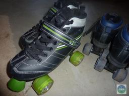 2 Youth Roller Quad Speed Skates Laser & Airwalk Size 4