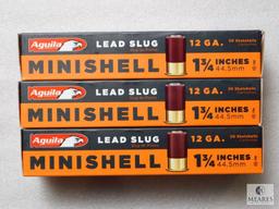60 Minishells Aguila Lead Slug 12 Gauge Shotgun Ammunition